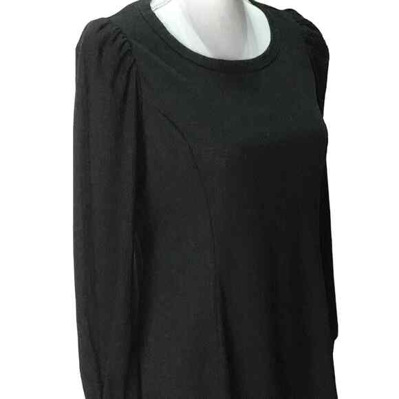 Status By Cheanult Women’s Black Puff Shoulder Long Sleeve Top Size M NWOT - Picture 10 of 16